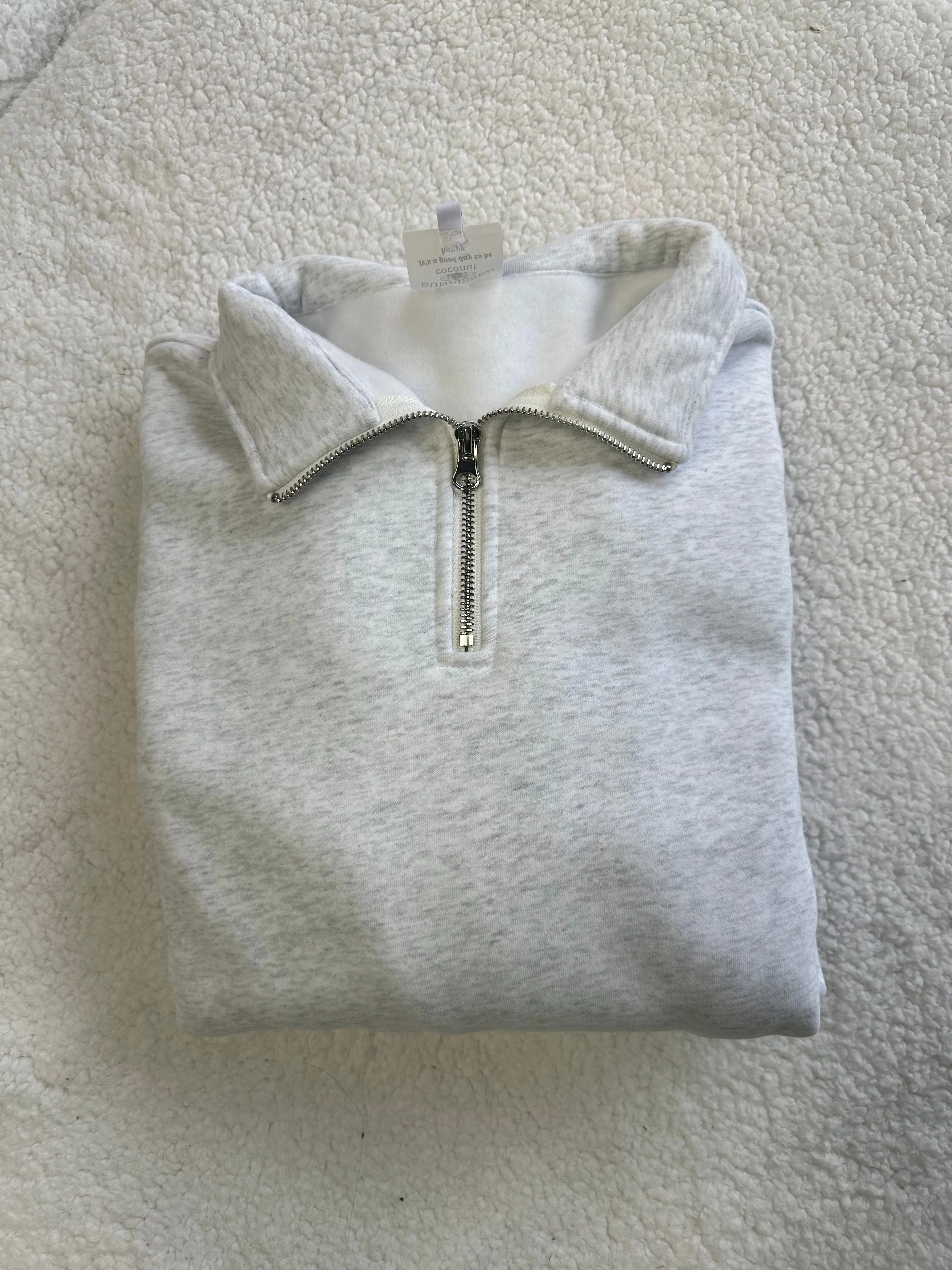 Sunkissedcoconut Blank Quarter-Zip Sweatshirt