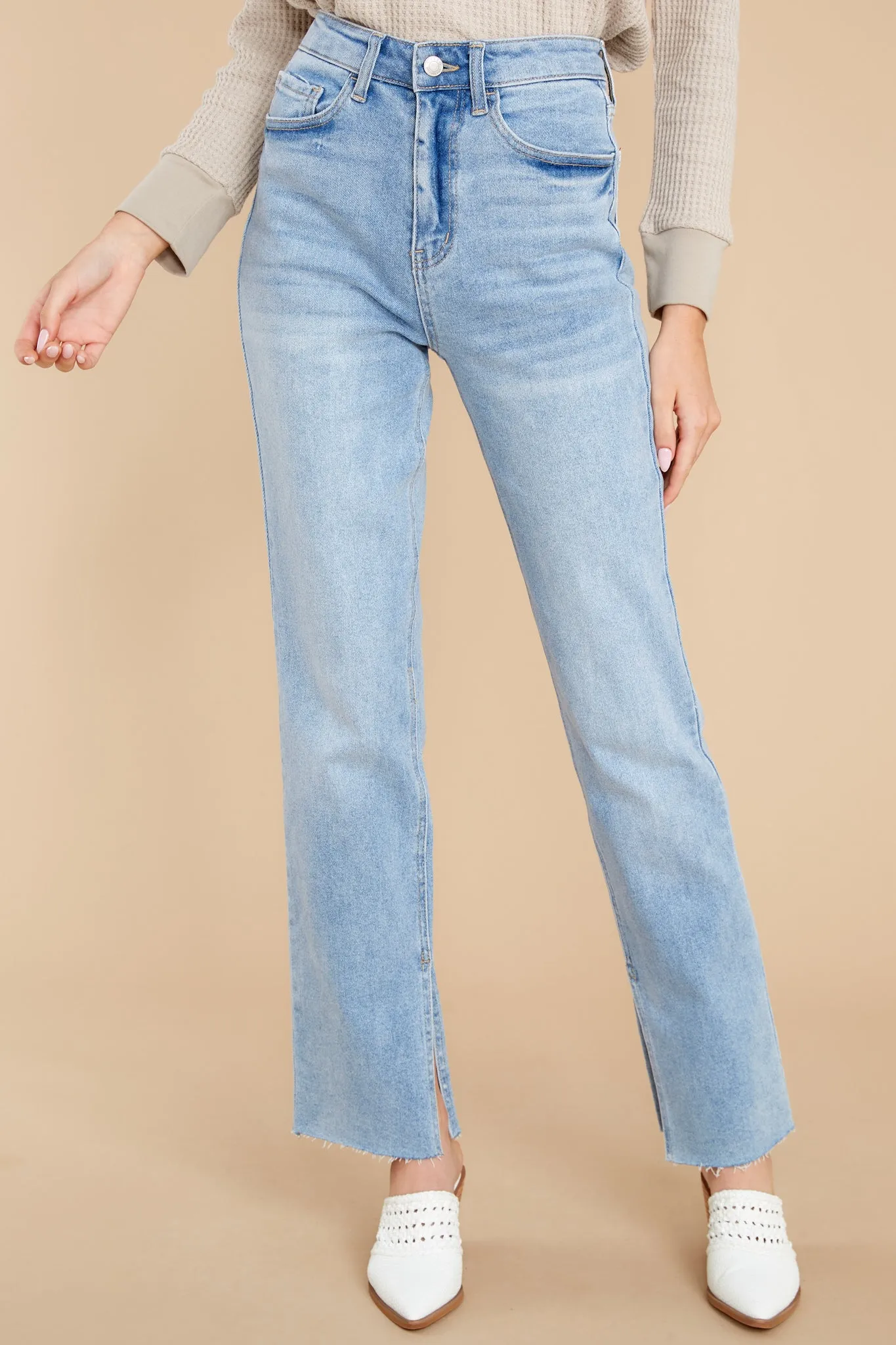 Sweet Affection Light Wash Straight Jeans