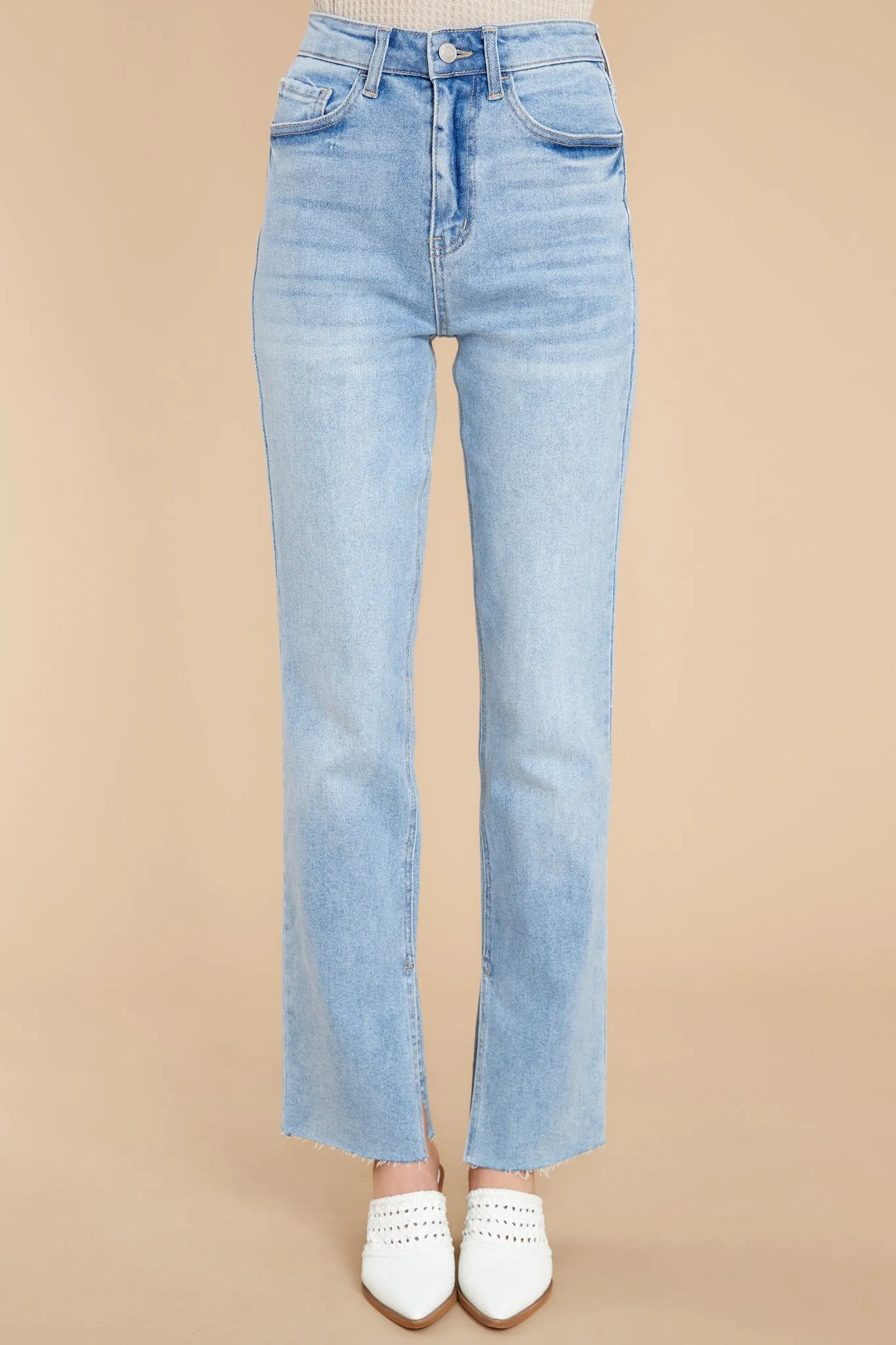 Sweet Affection Light Wash Straight Jeans