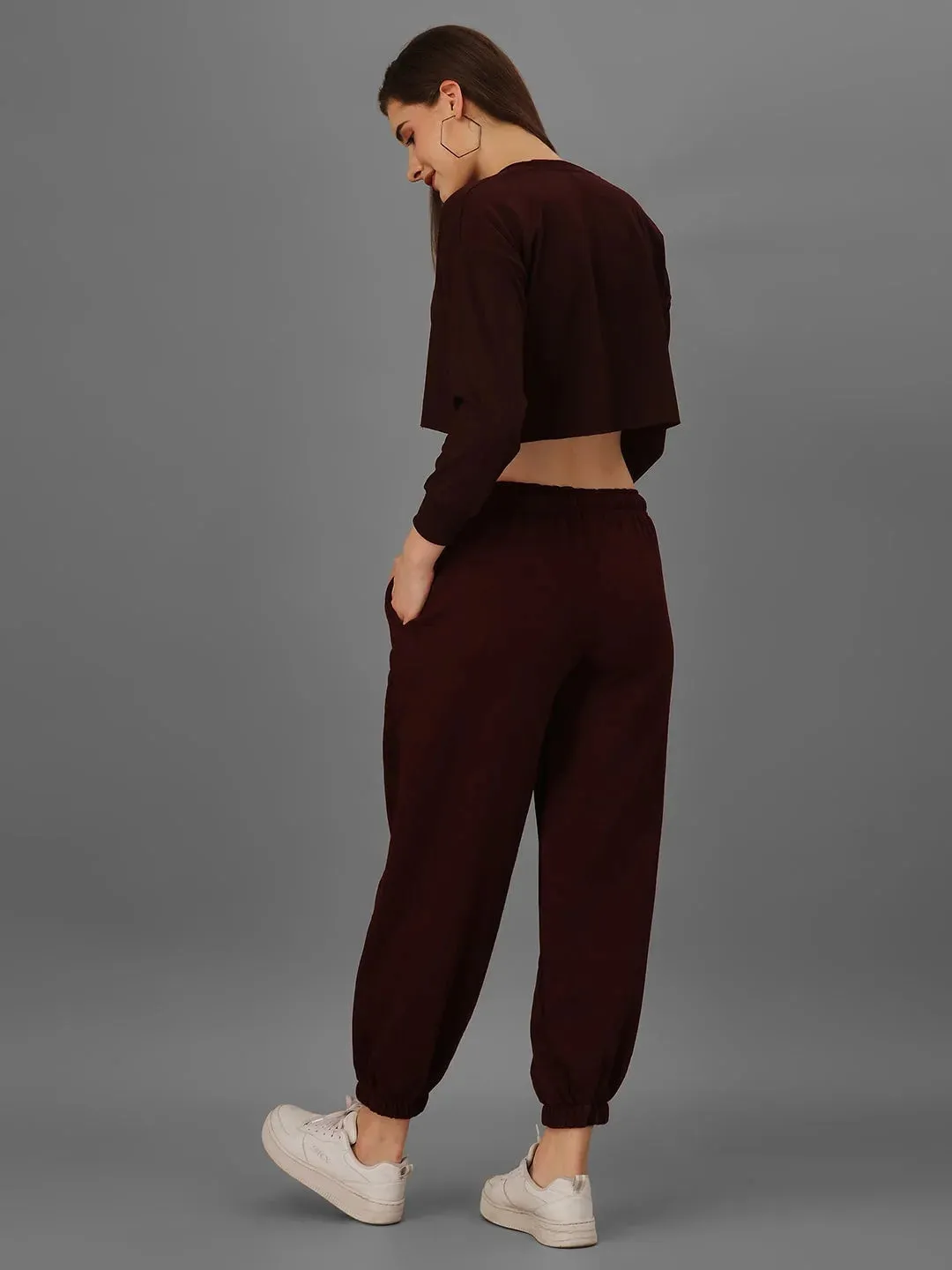 SXV Solid Burgundy Pull-On Fleece Joggers