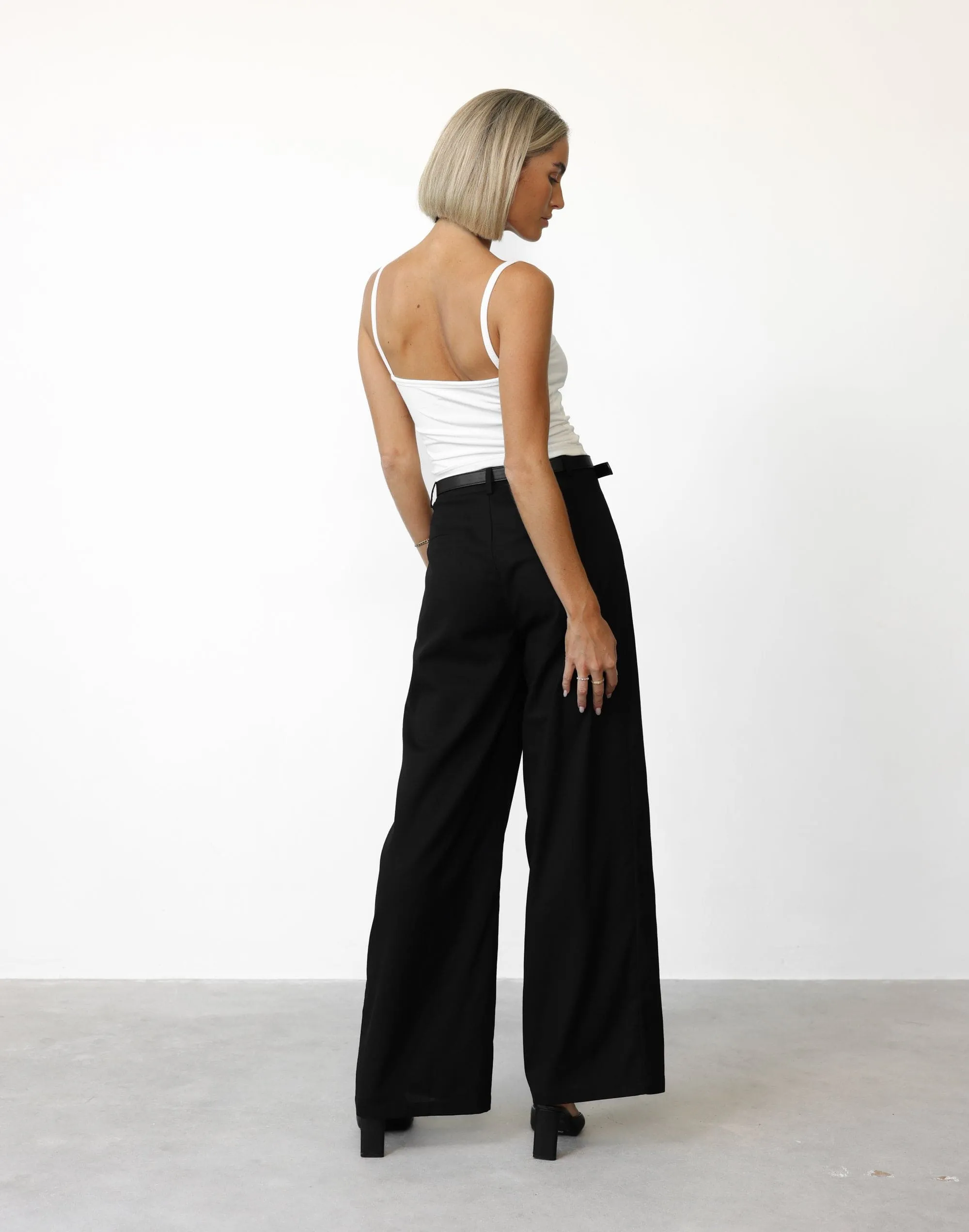 Tarsha Linen Pants (Black)