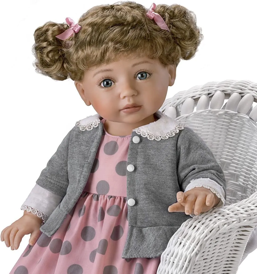 The Ashton - Drake Galleries Avery Picture Perfect Lifelike Child Girl Doll with Hold That Pose!® Technology and Soft RealTouch® Vinyl Skin by Master Doll Artist Mayra Garza 22"-Inches