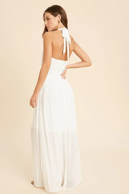 The Athena Halter Maxi Dress