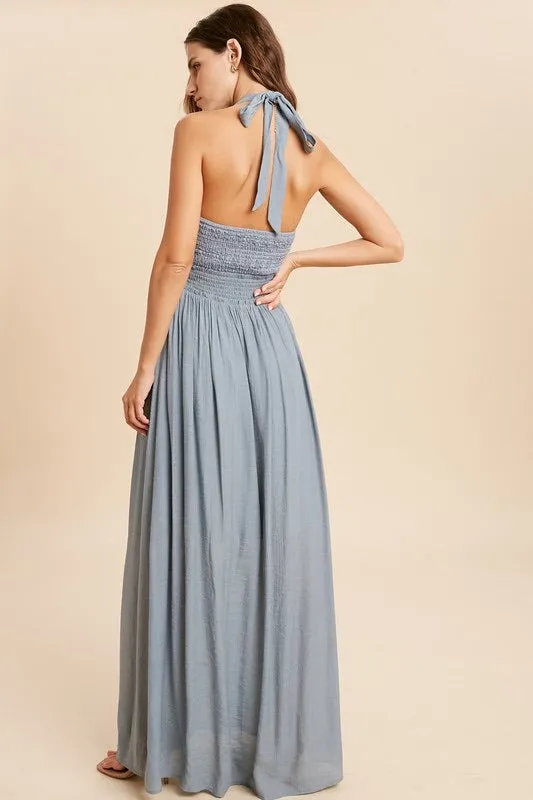 The Athena Halter Maxi Dress