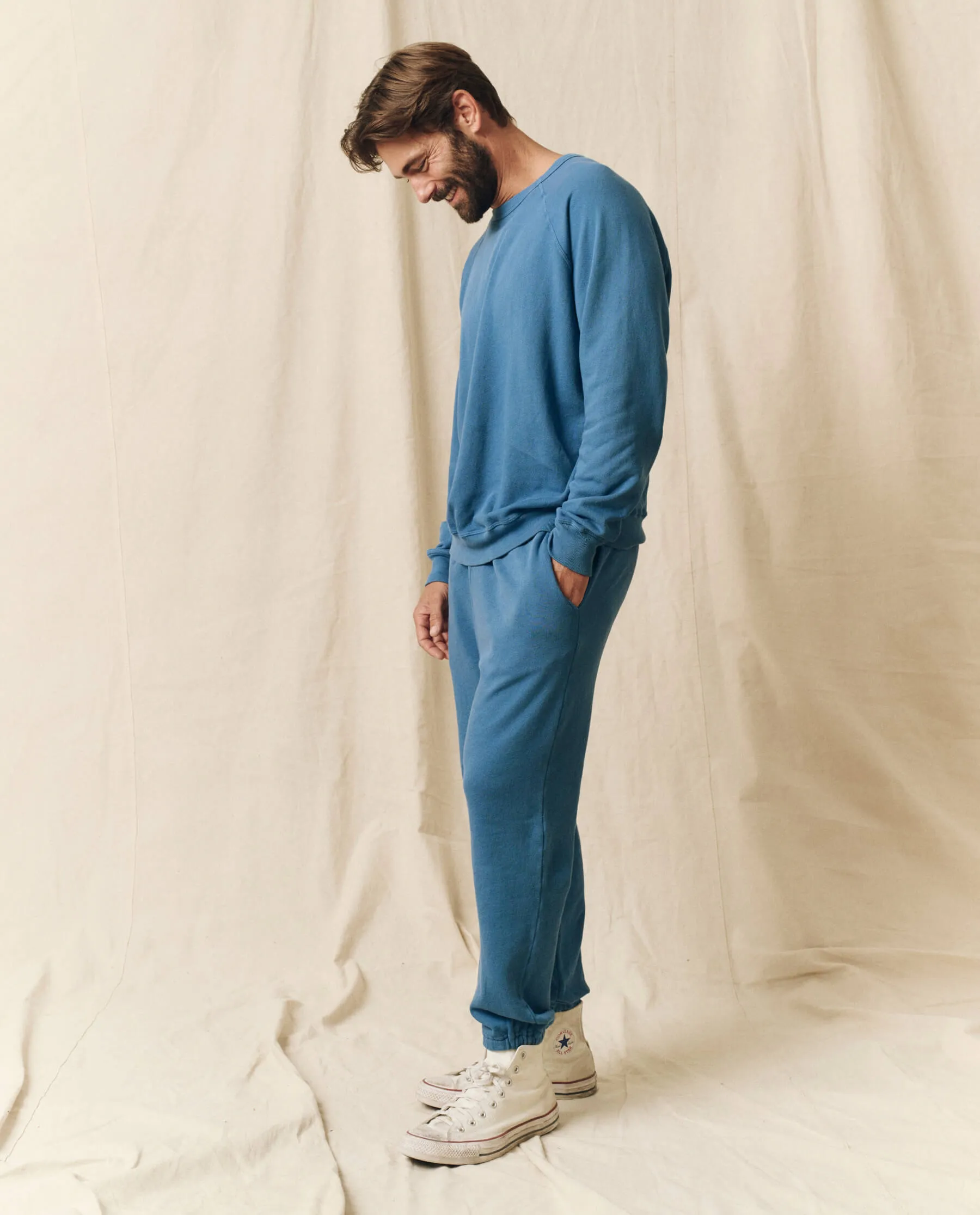 The Men's Stadium Sweatpant. Solid -- Glacier Blue