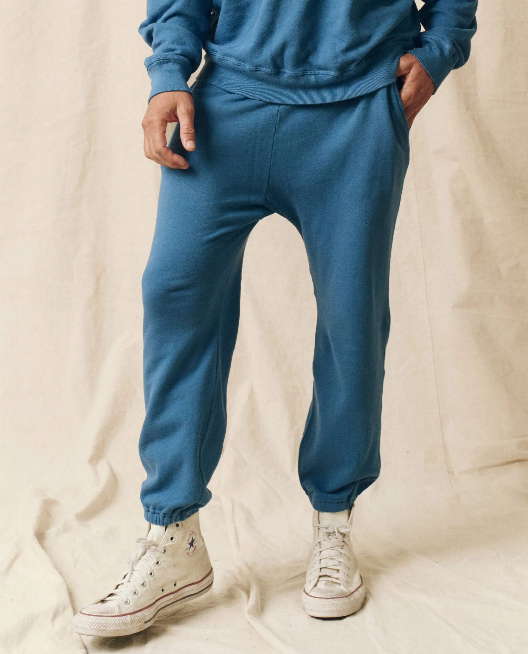 The Men's Stadium Sweatpant. Solid -- Glacier Blue