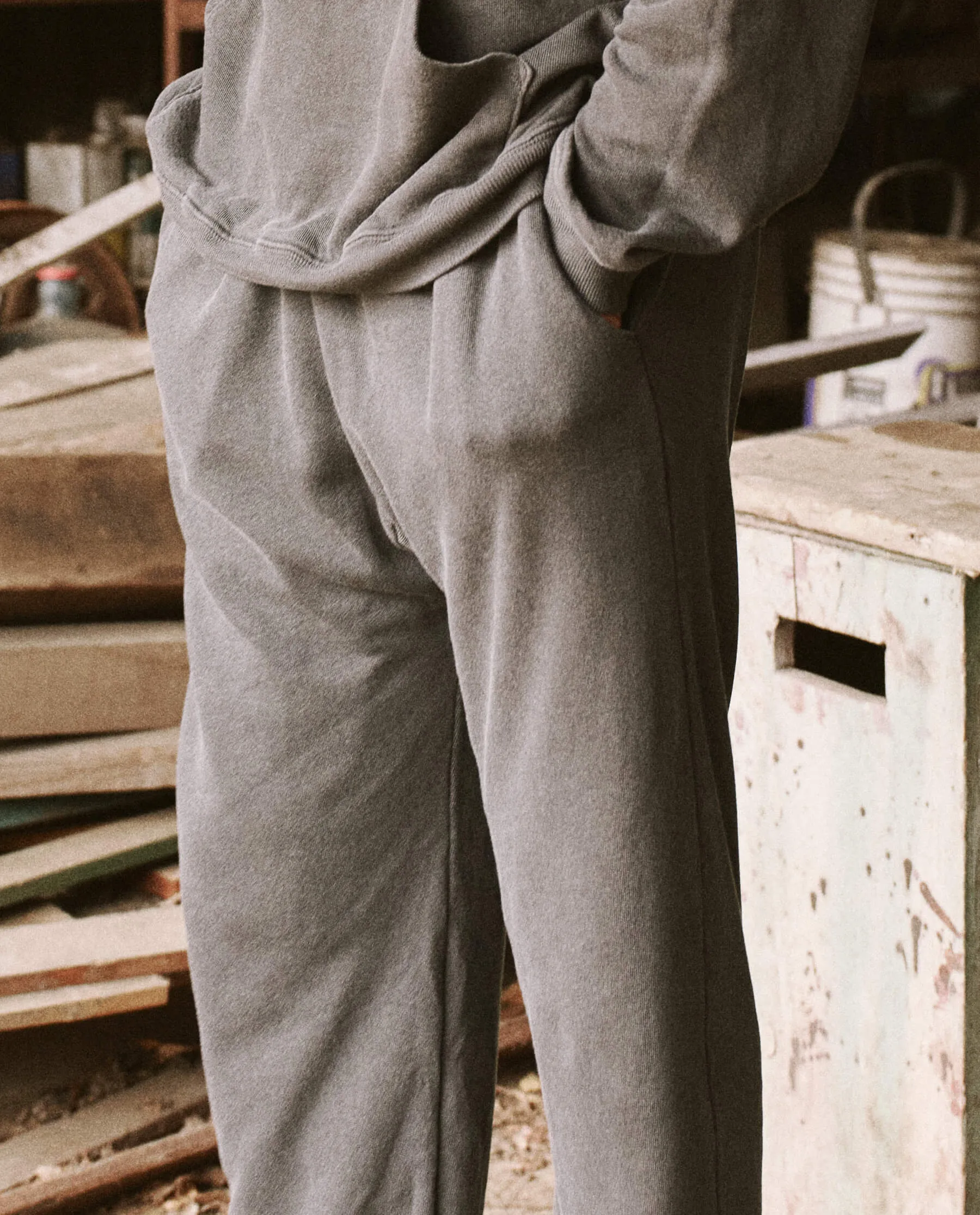 The Men's Stadium Sweatpant. -- Washed Black