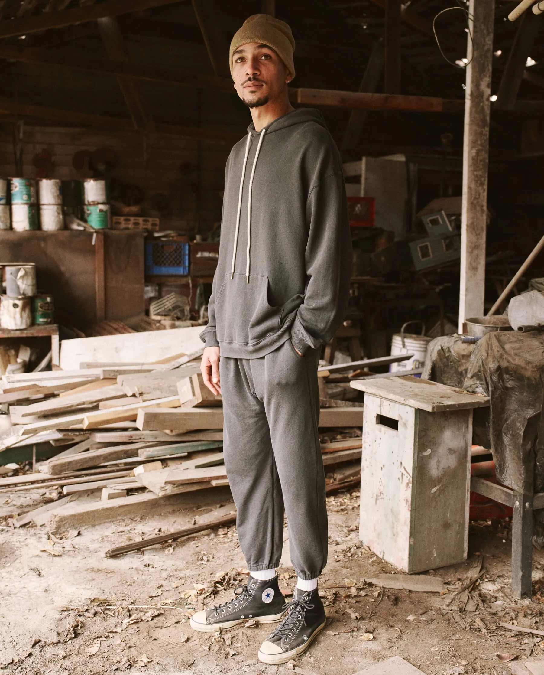 The Men's Stadium Sweatpant. -- Washed Black