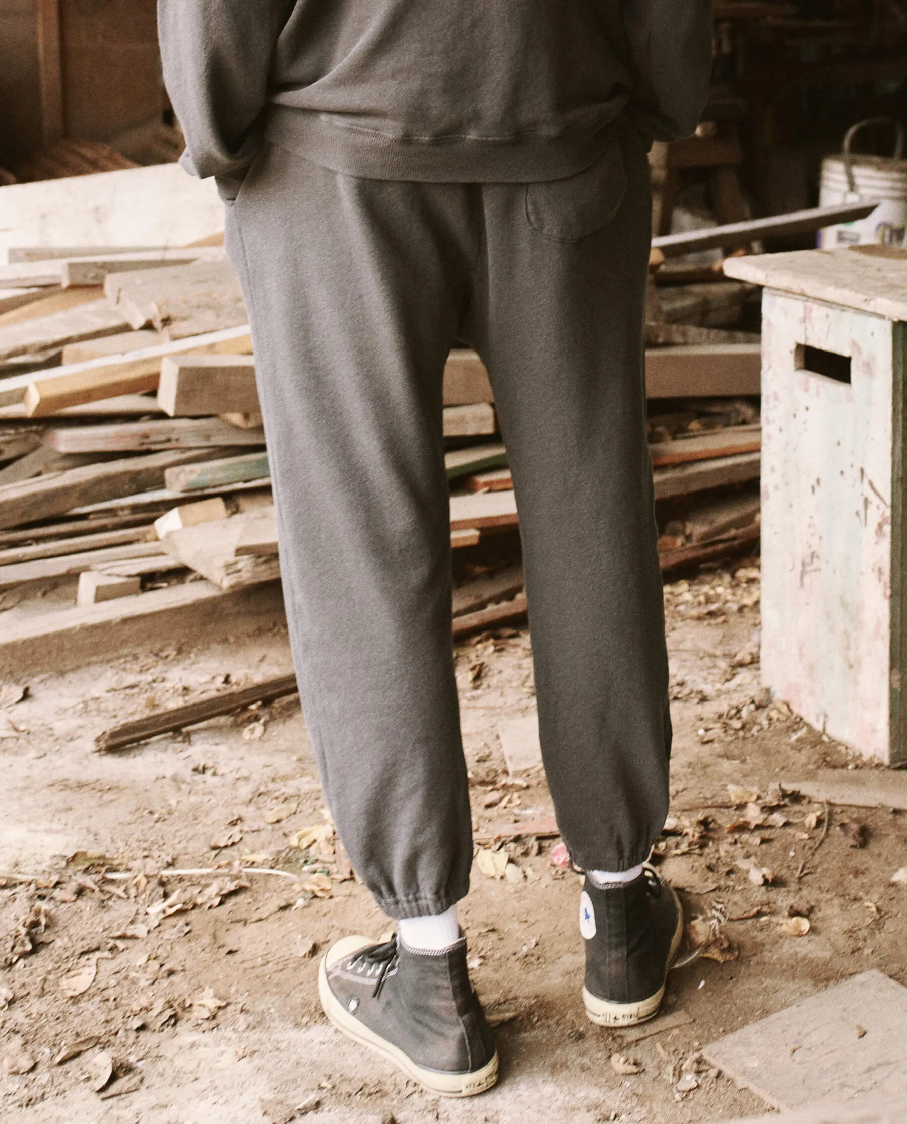 The Men's Stadium Sweatpant. -- Washed Black