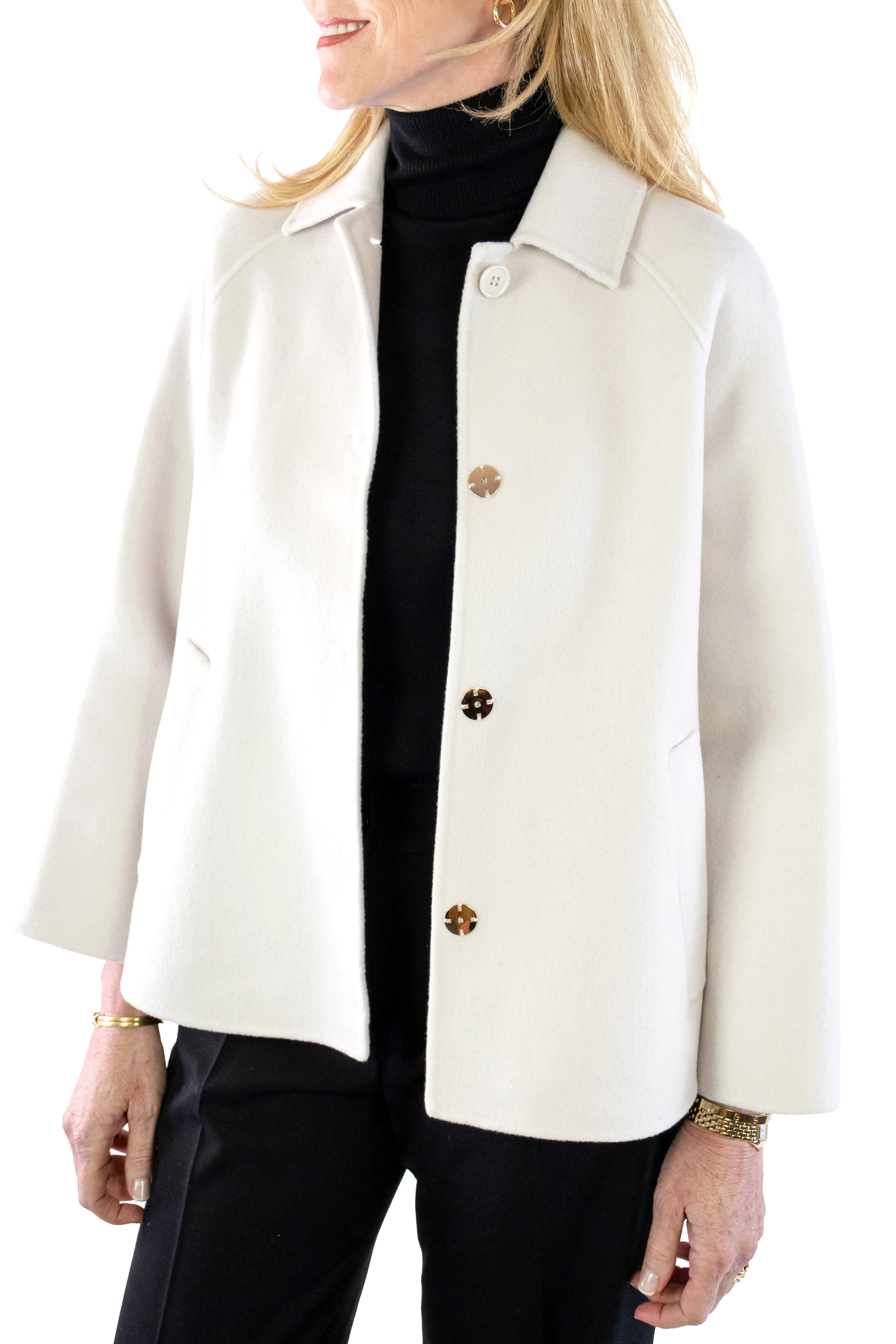 Trapeze Coat - Pearl