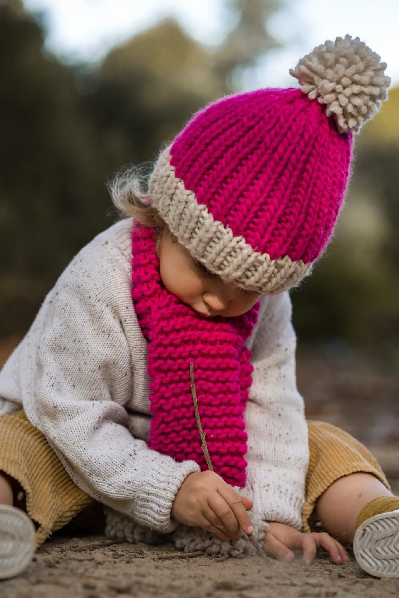 Traveller Chunky Beanie Fuchsia