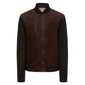 VALSTAR Suede Brown Bomber Jacket BROWN