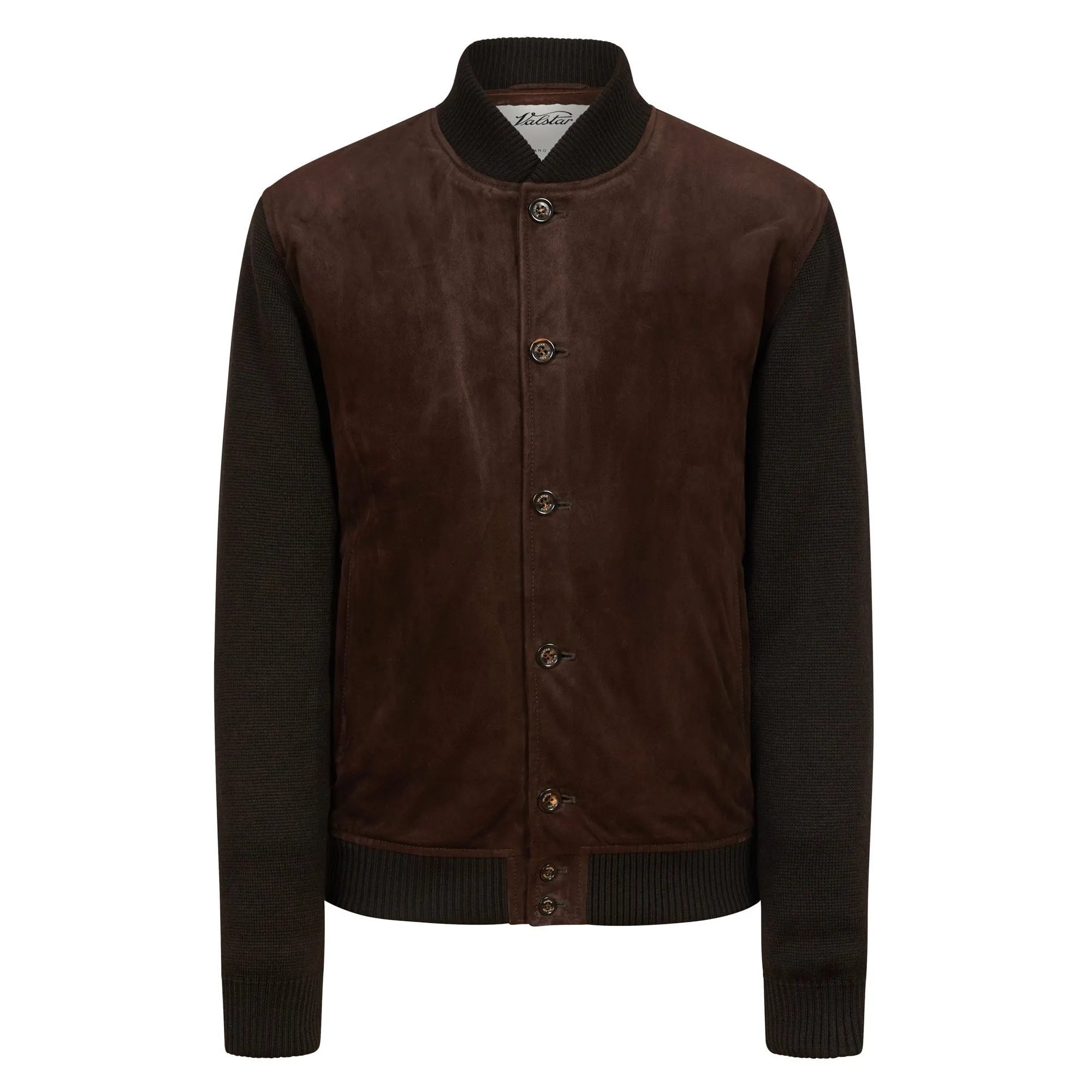 VALSTAR Suede Brown Bomber Jacket BROWN