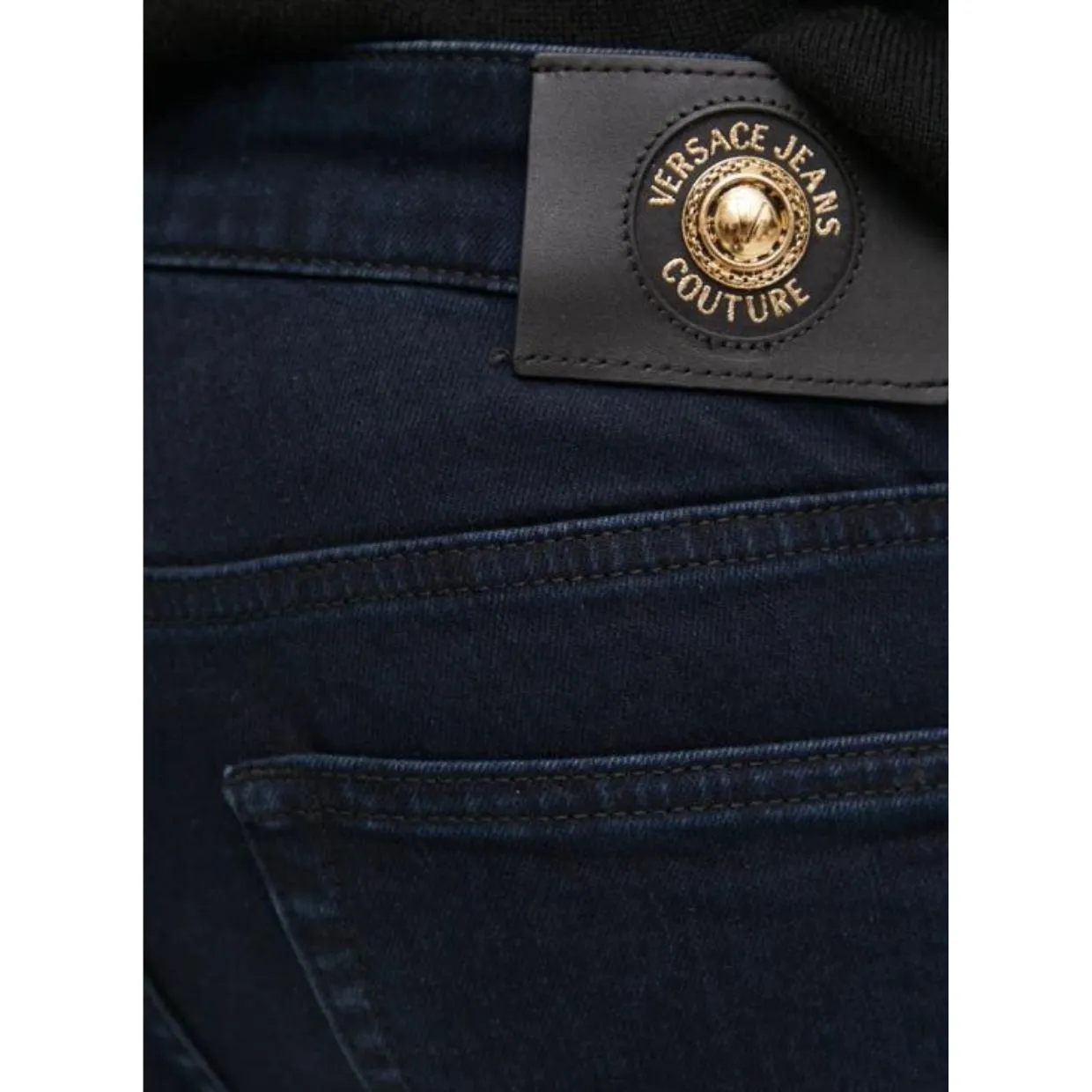 Versace Jeans Couture Skinny Fit V-Emblem Logo Blue Denim Jeans