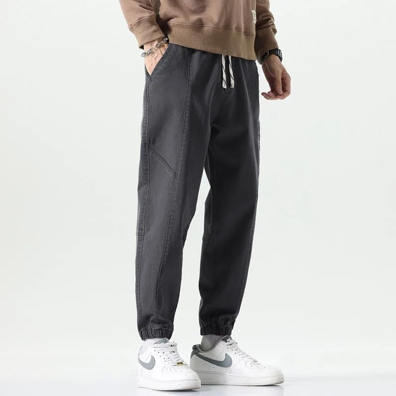 Versatile Tapered Elastic Waist Sports Pants