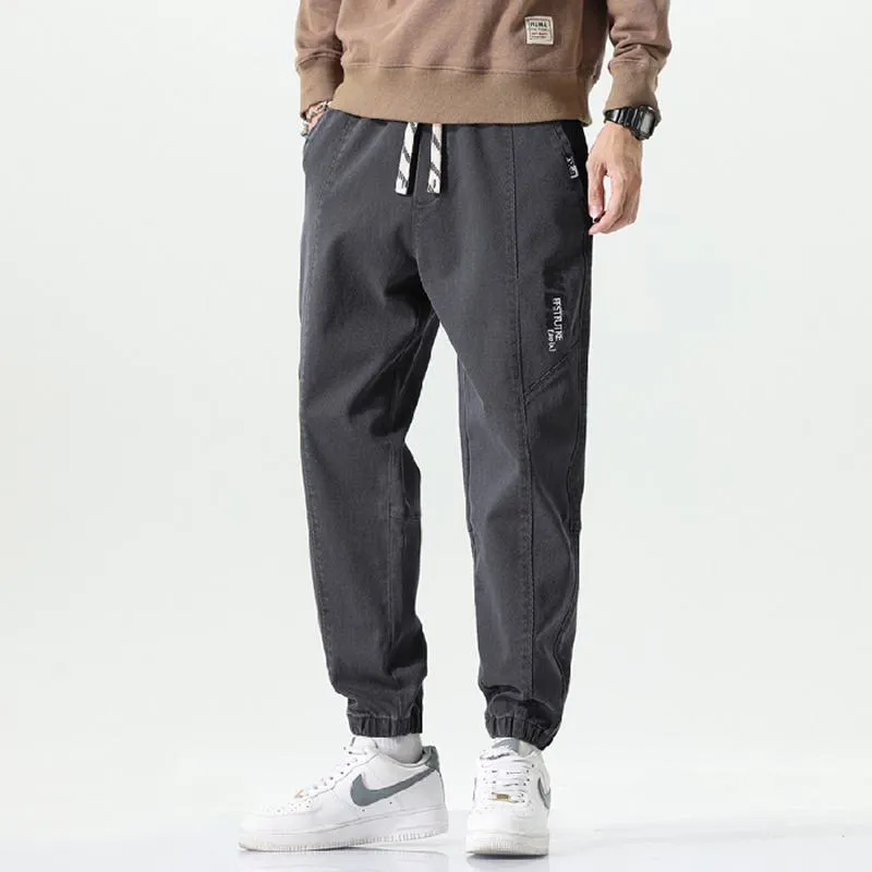 Versatile Tapered Elastic Waist Sports Pants