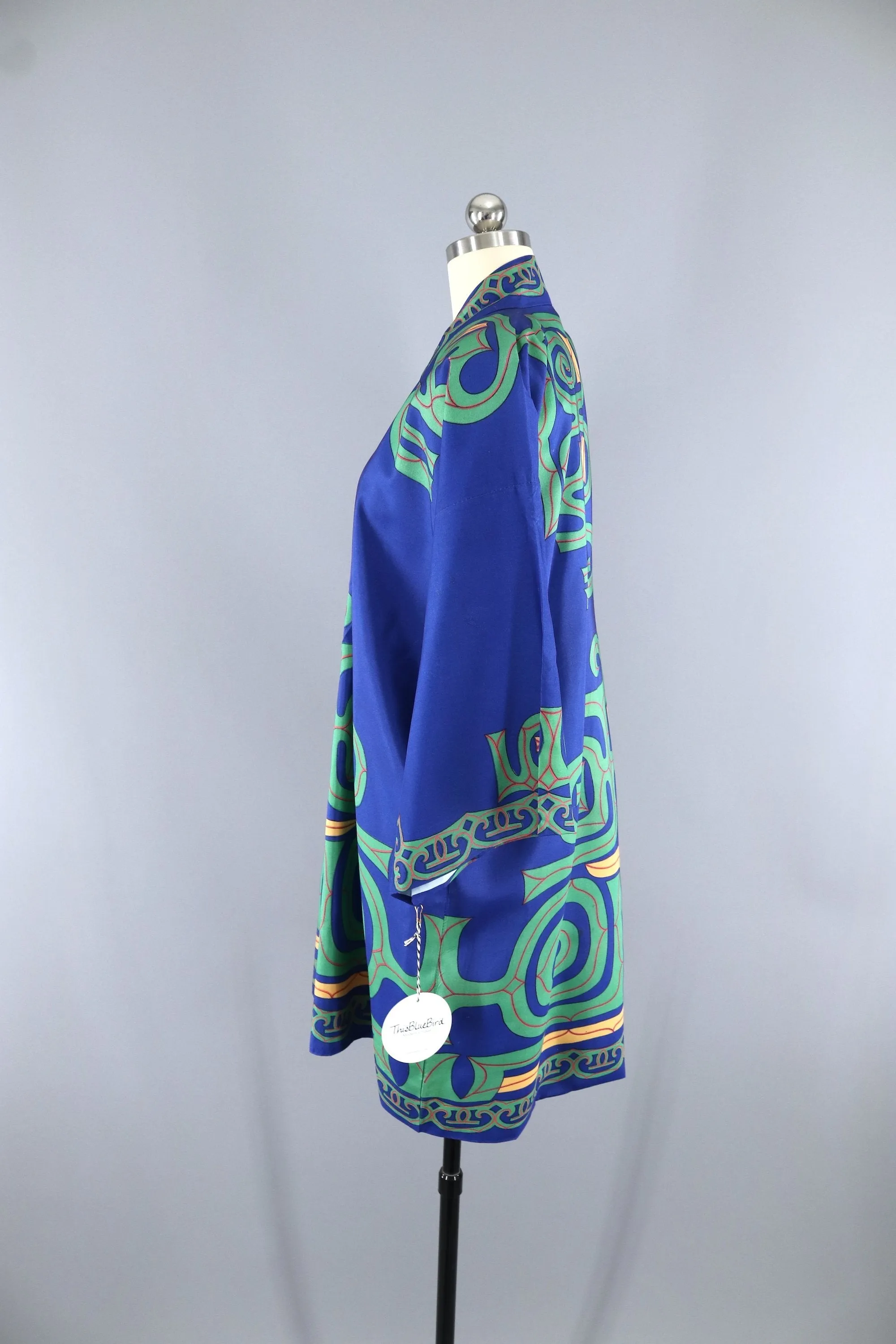 Vintage 1940s - 1950s Silk Kimono Robe / Hayashi Kimono Japan