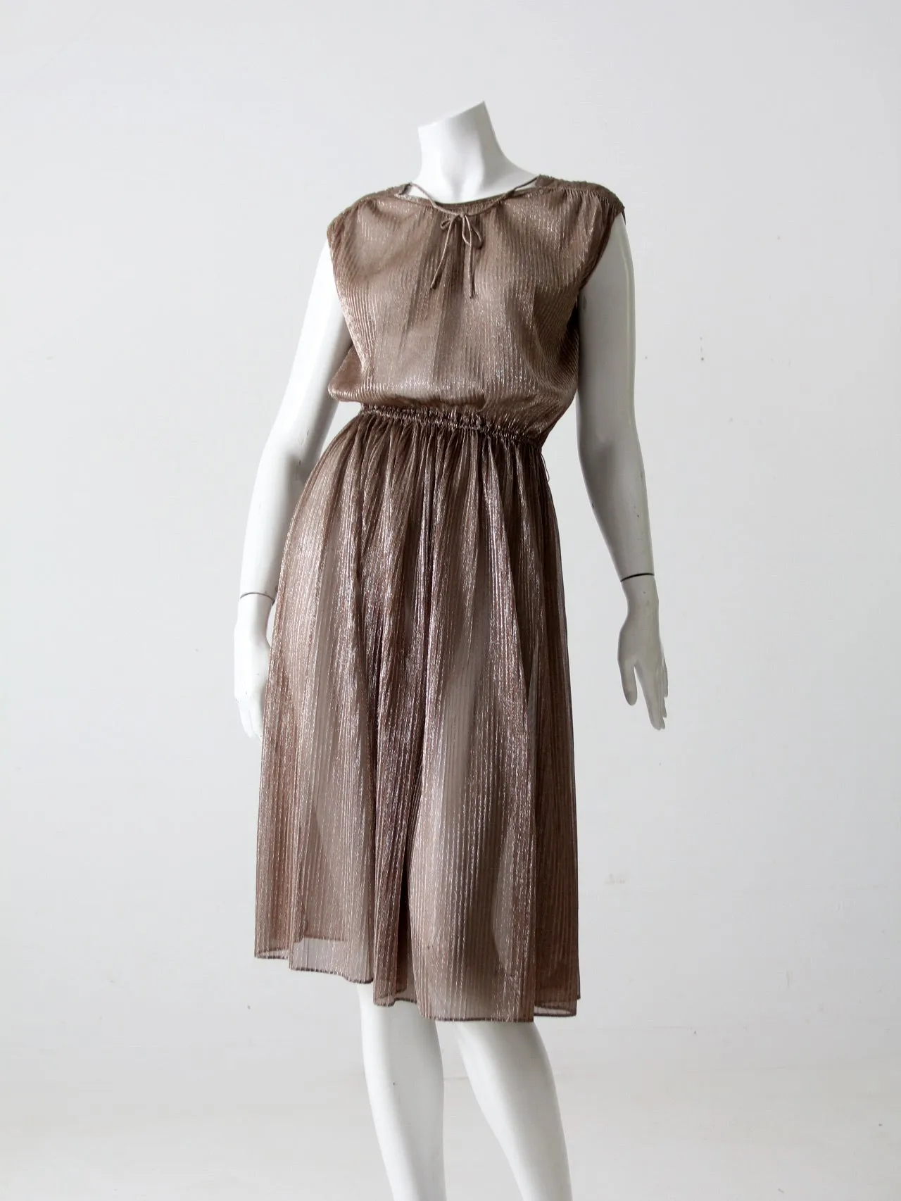 vintage 70s metallic dress