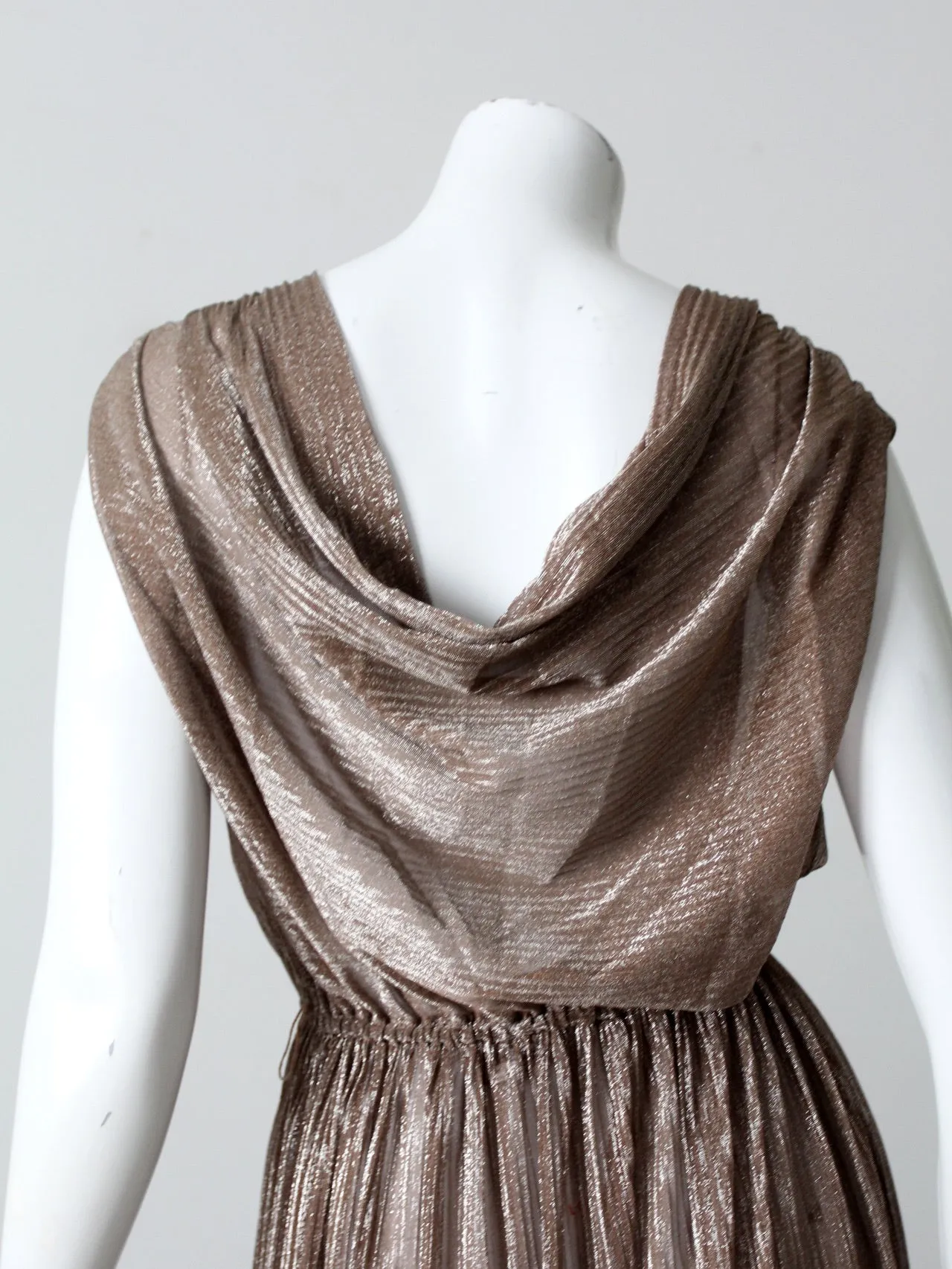 vintage 70s metallic dress