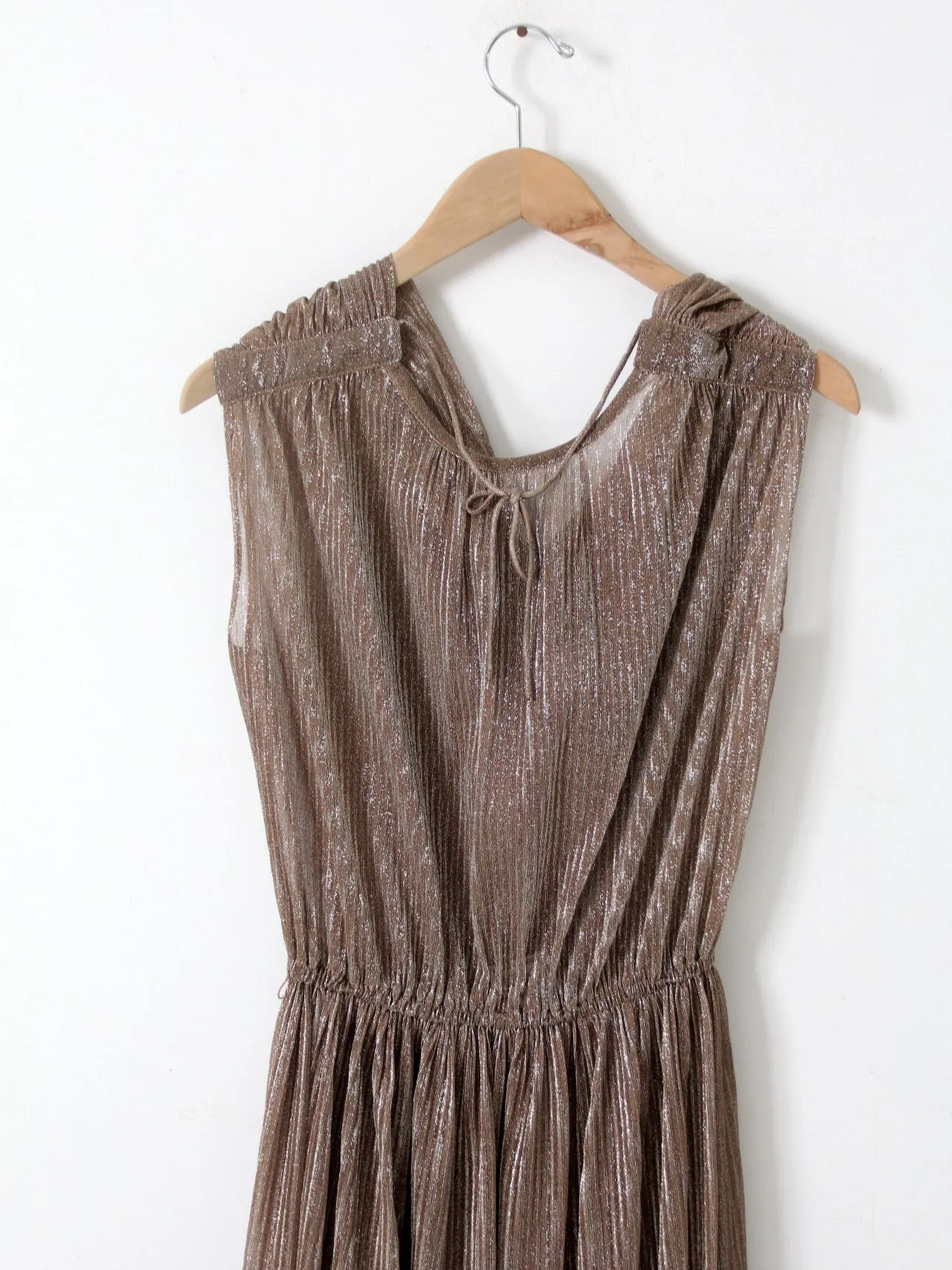 vintage 70s metallic dress