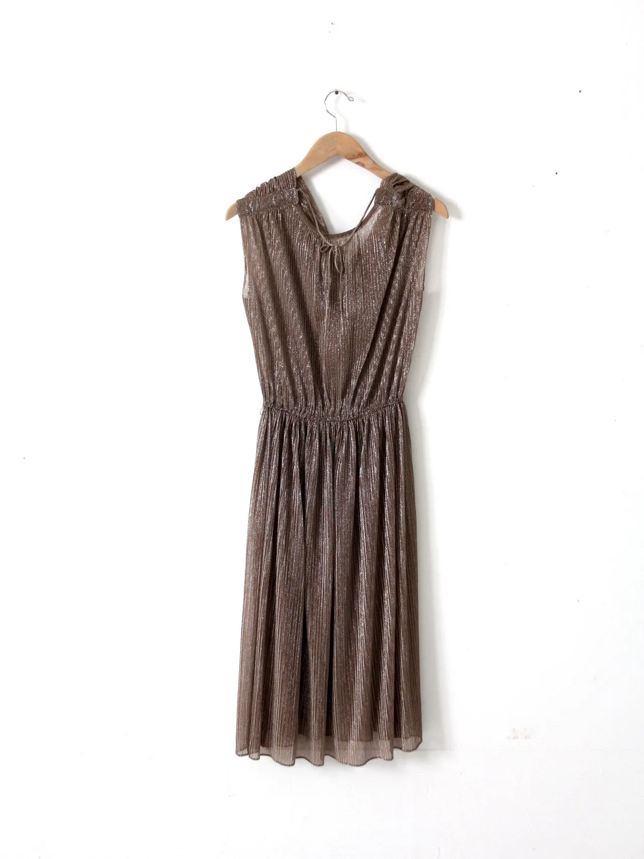 vintage 70s metallic dress