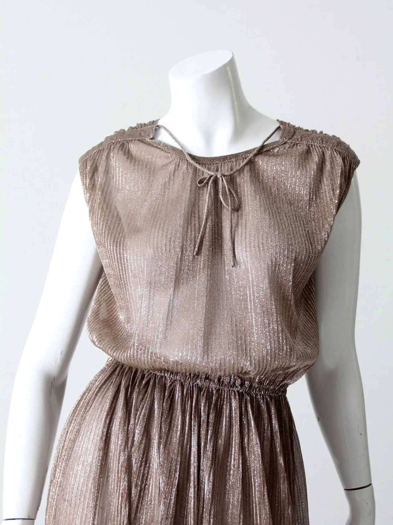 vintage 70s metallic dress