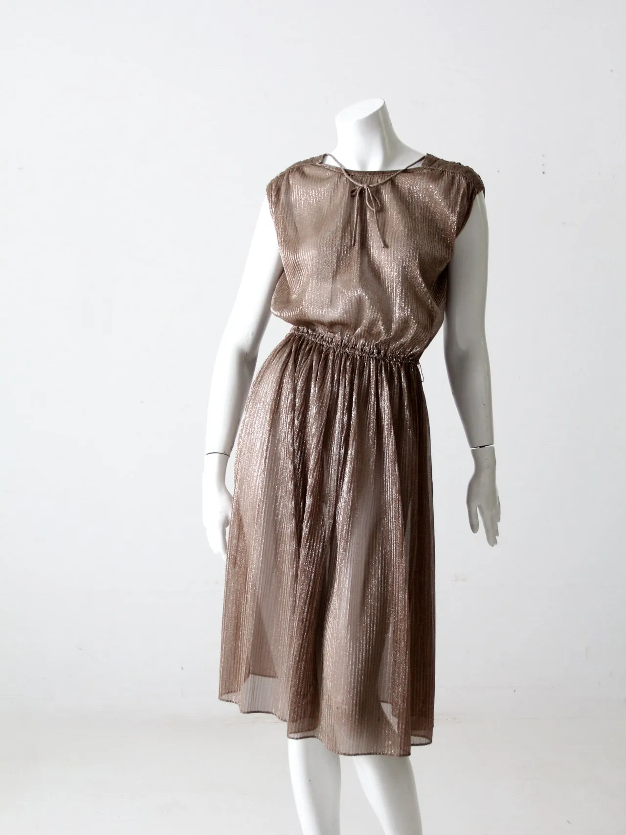 vintage 70s metallic dress