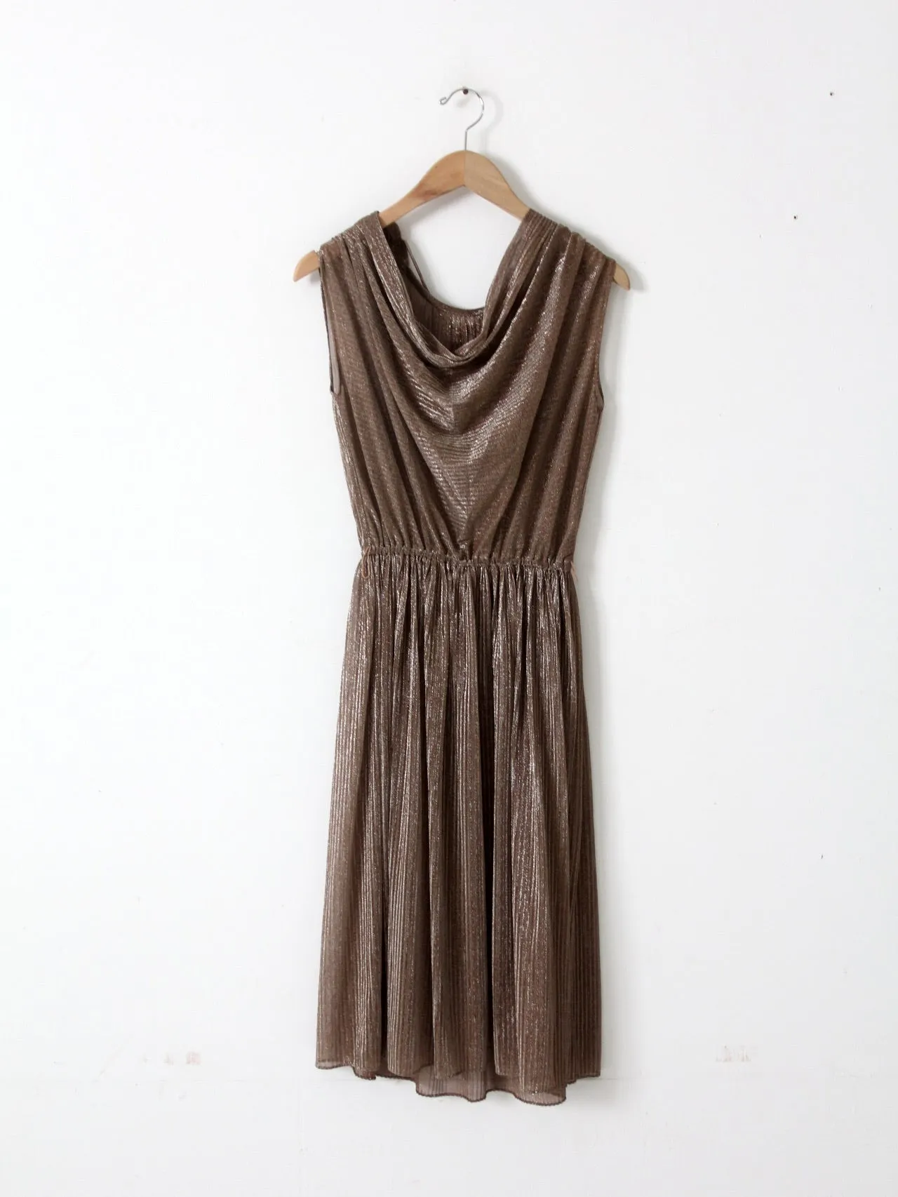 vintage 70s metallic dress