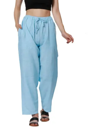 Women's Lounge Pants | Sky Blue | Fits Waist Size 28" to 36"