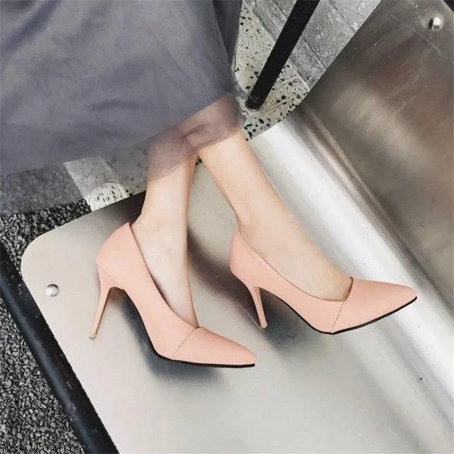 Women's Shoe 8cm High Heels Good PU Pumps Party Shoes For Women Wedding Shoes