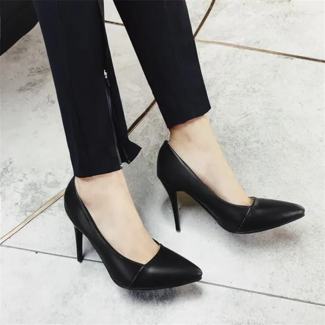 Women's Shoe 8cm High Heels Good PU Pumps Party Shoes For Women Wedding Shoes