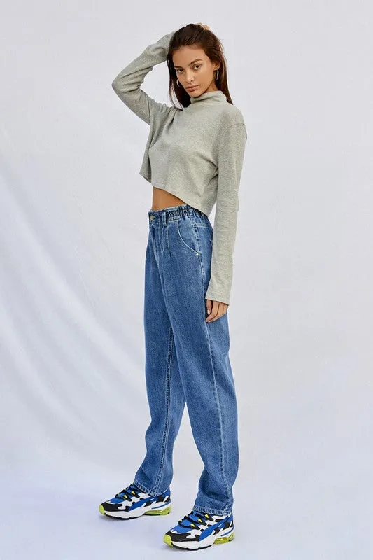 Wyatt Pleated Mom Jeans