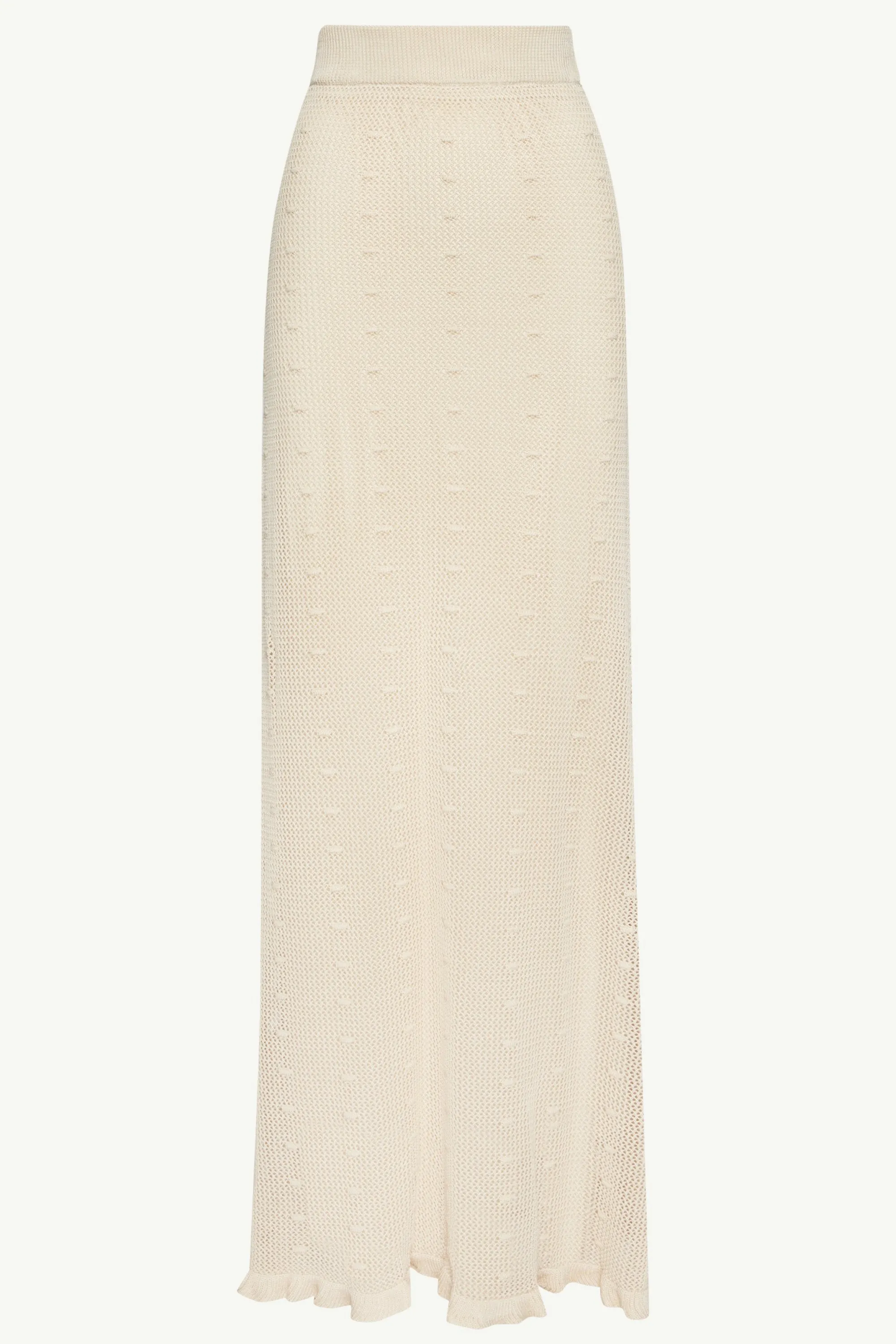 Yara Crochet Maxi Skirt - Off White