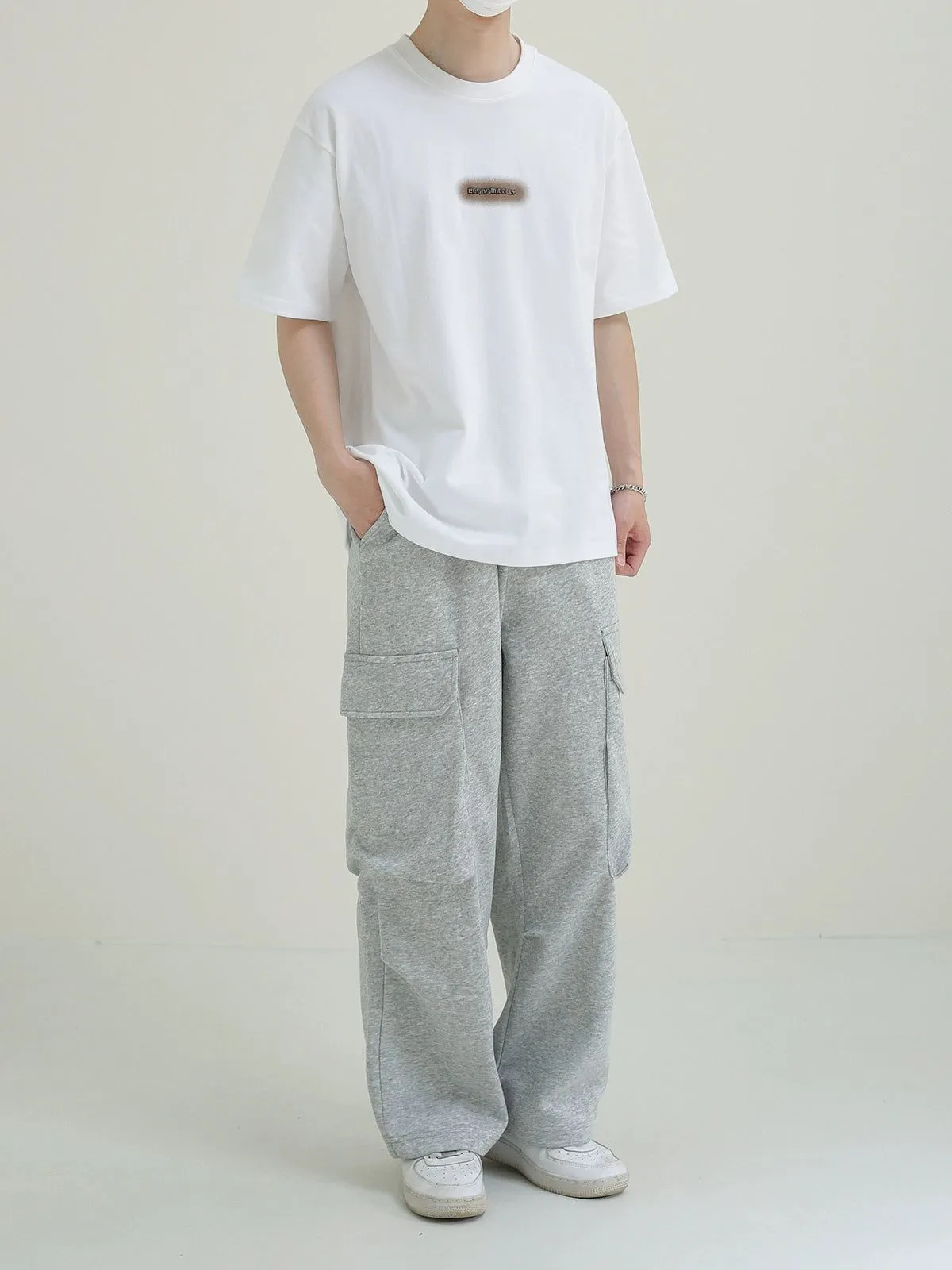 Zhou Flap Pocket Cropped Sweatpants